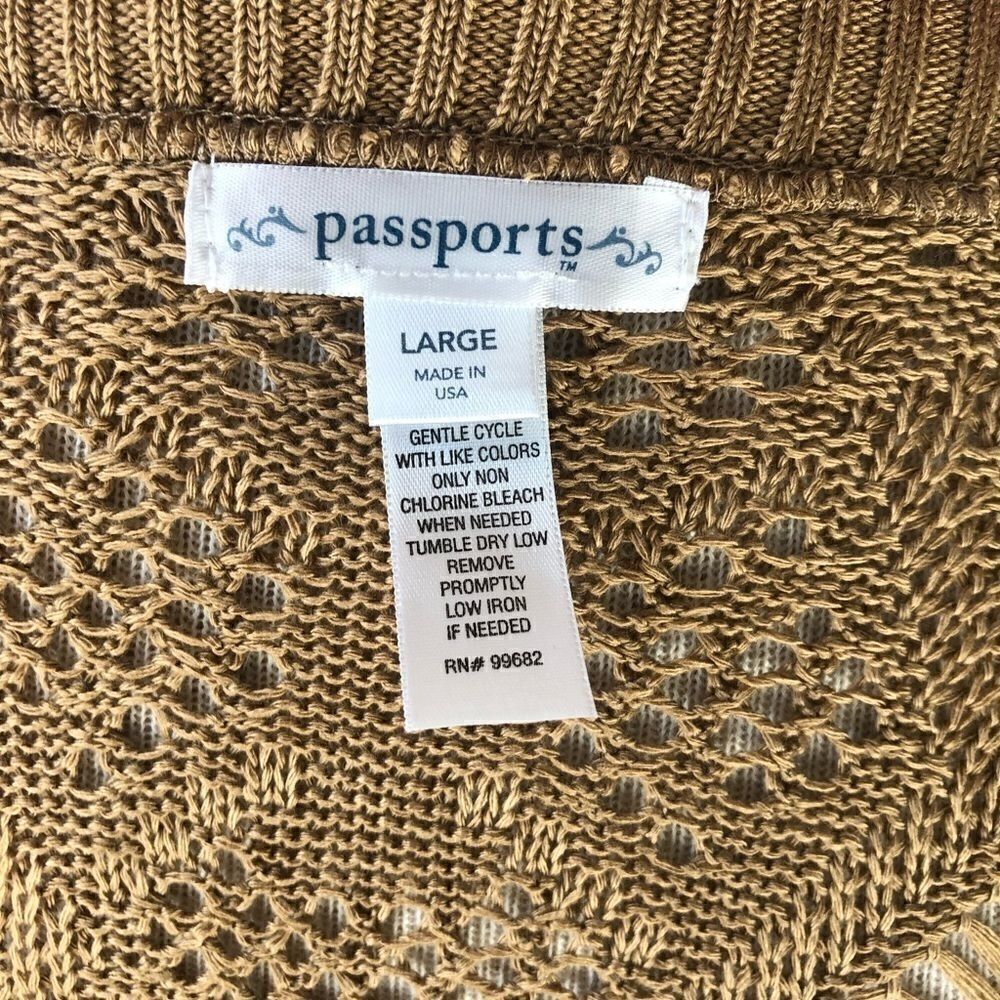 NWT Passports Cardigan Sweater Size Large - Picture 6 of 6